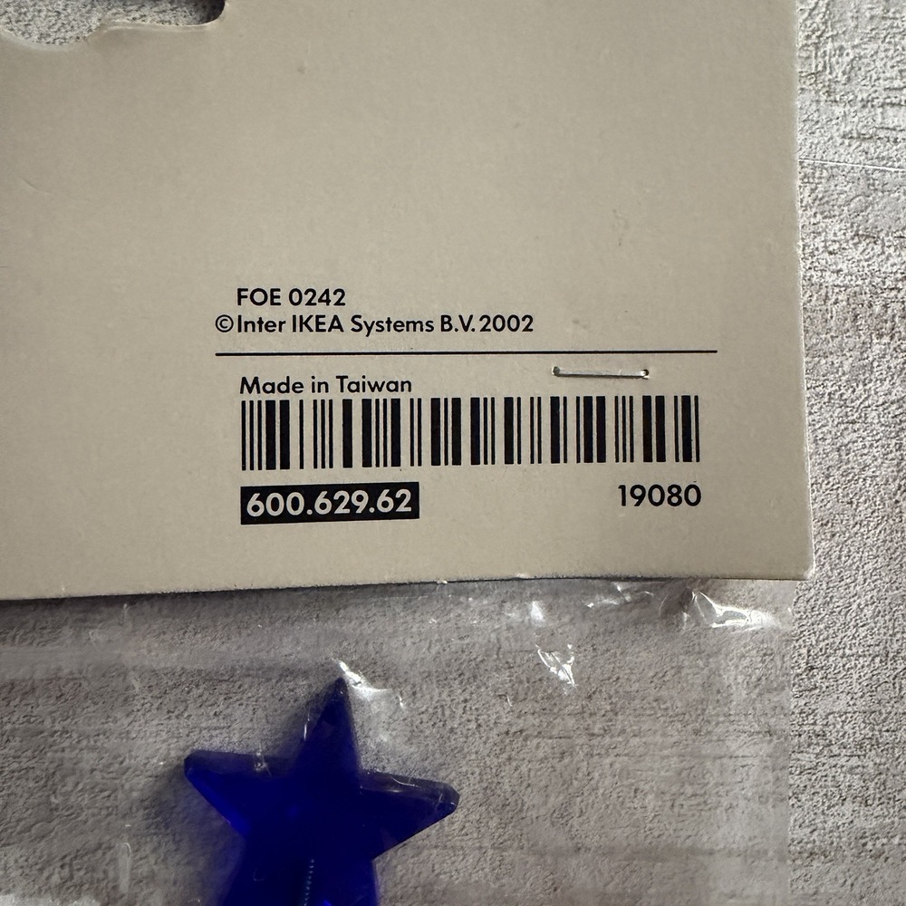 Ikea Vintage Bottle Stopper Blue Star Christmas "Figur" 600.629.62 Rita Falk - Picture 6 of 6